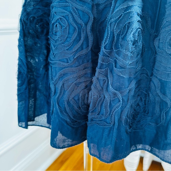 PinkVanilla Navy and Yellow Striped Kids Dress - Picture 3 of 9